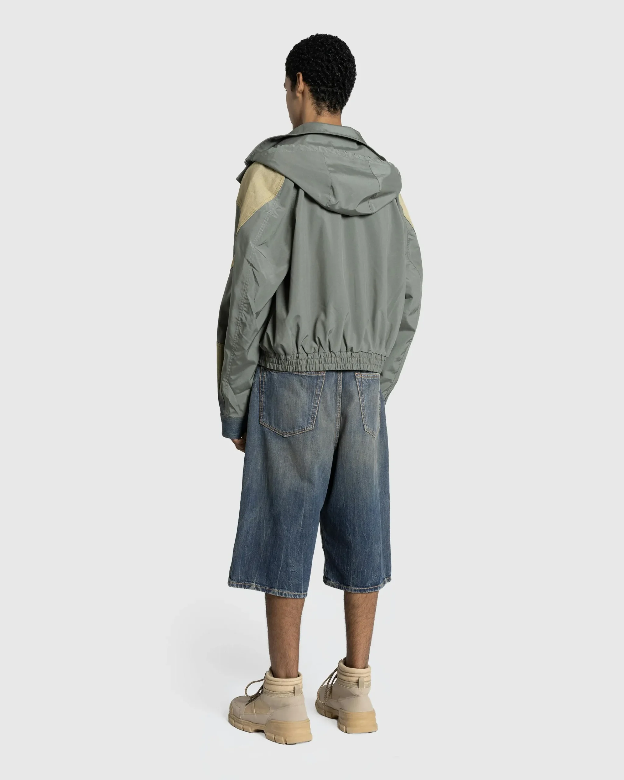 Acne Studios Windbreaker Jacket Olive Green- Outerwear
