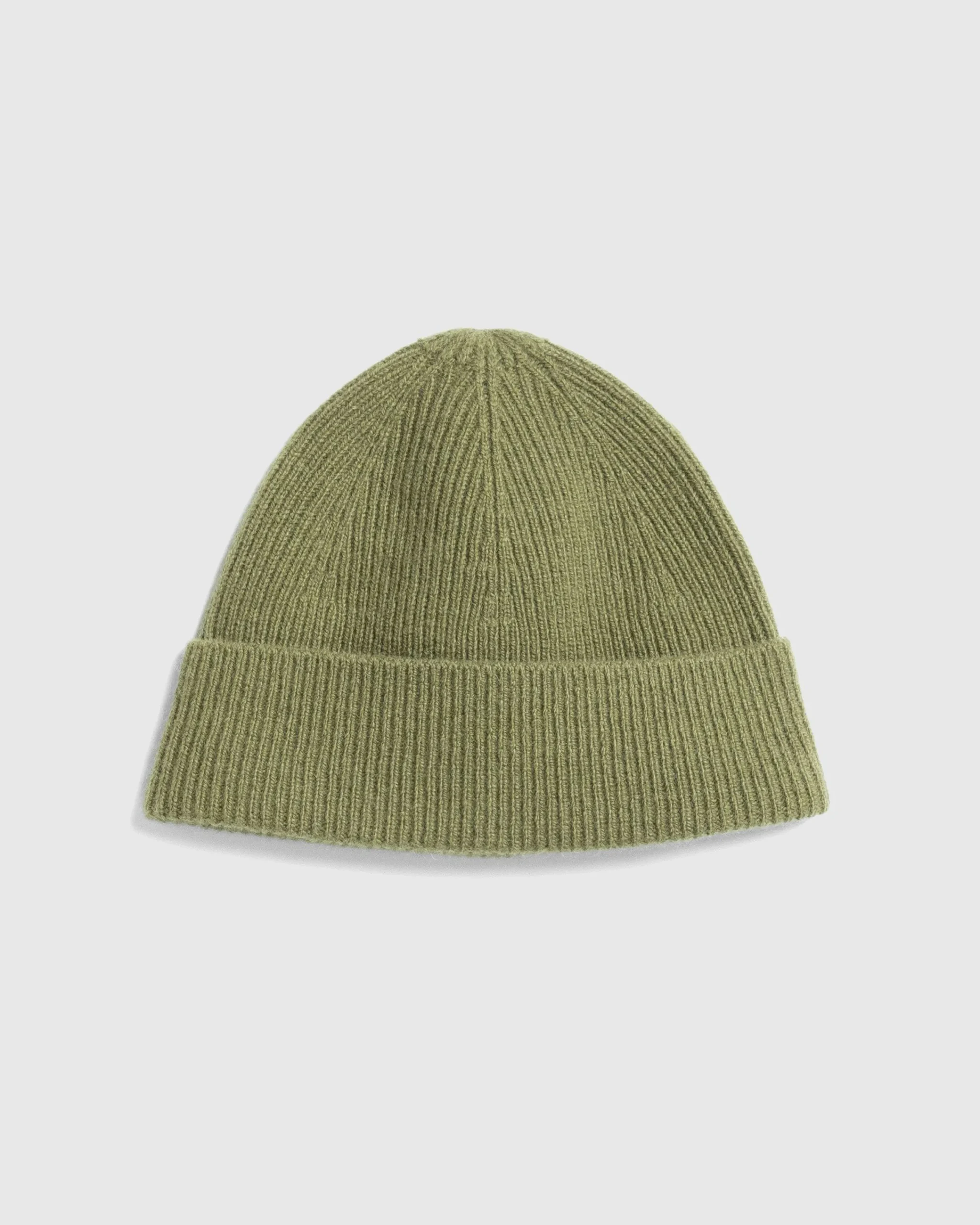 Acne Studios Wool Cashmere Beanie Olive Green- Hats