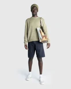 Acne Studios Wool Cashmere Beanie Olive Green- Hats