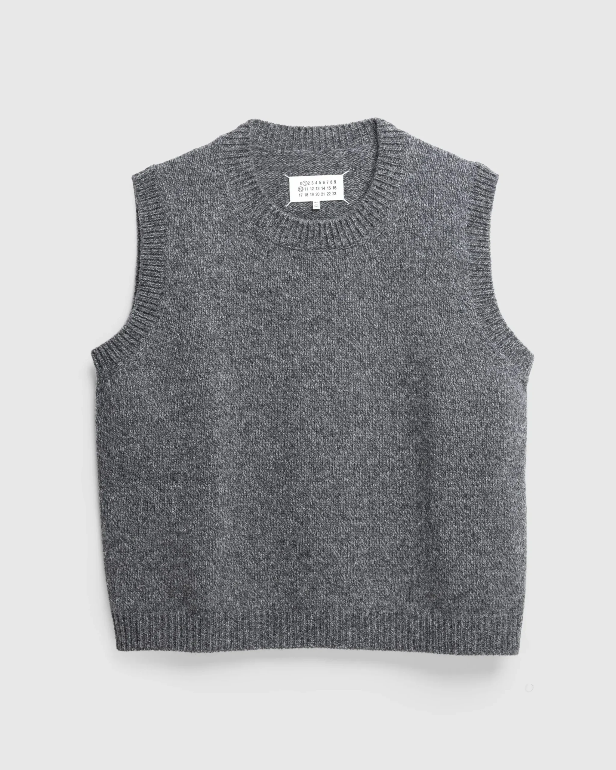 Maison Margiela Wool Gilet Dark Grey- Knitwear