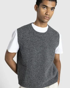 Maison Margiela Wool Gilet Dark Grey- Knitwear