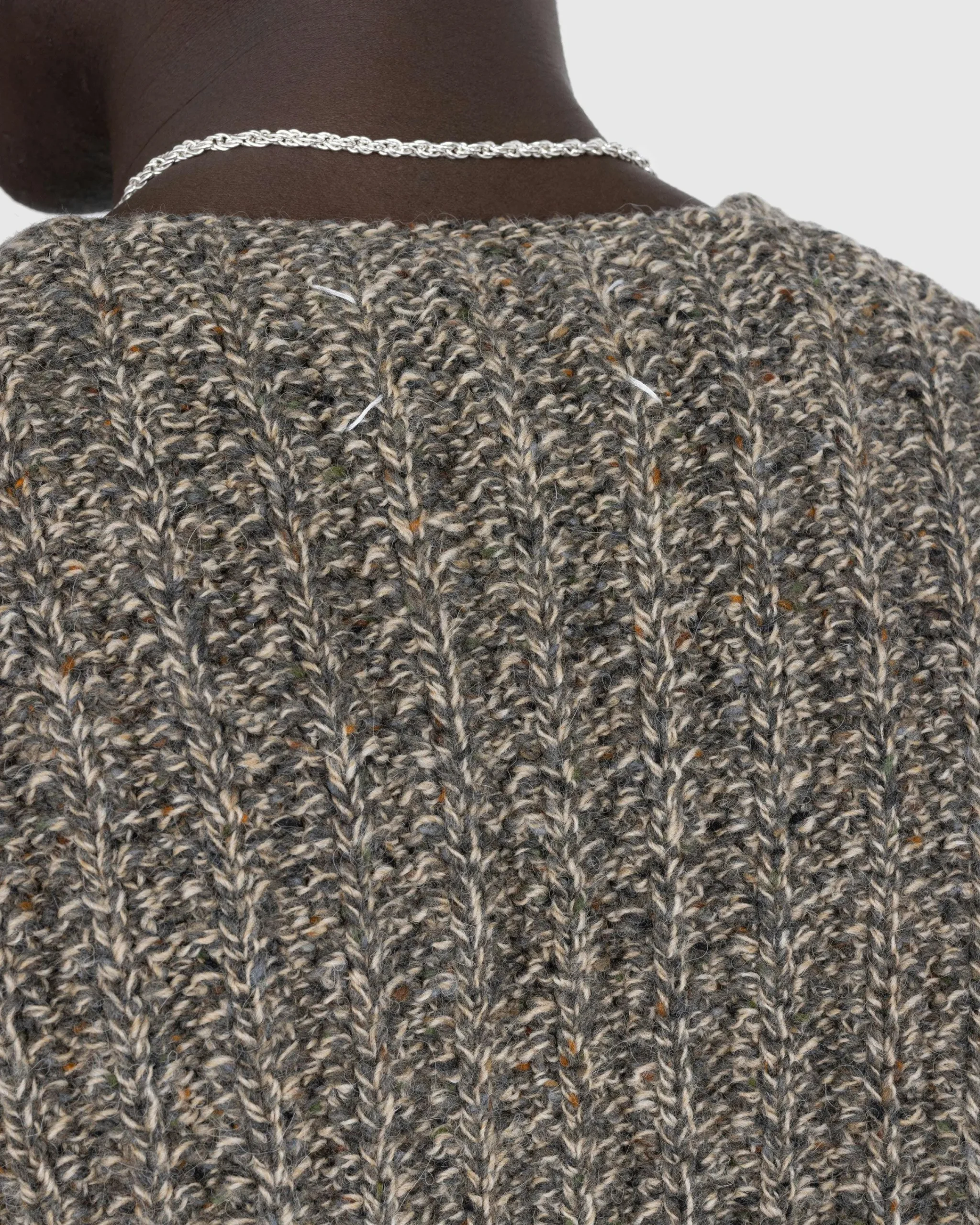 Maison Margiela Wool Gilet Medium Brown- Knitwear