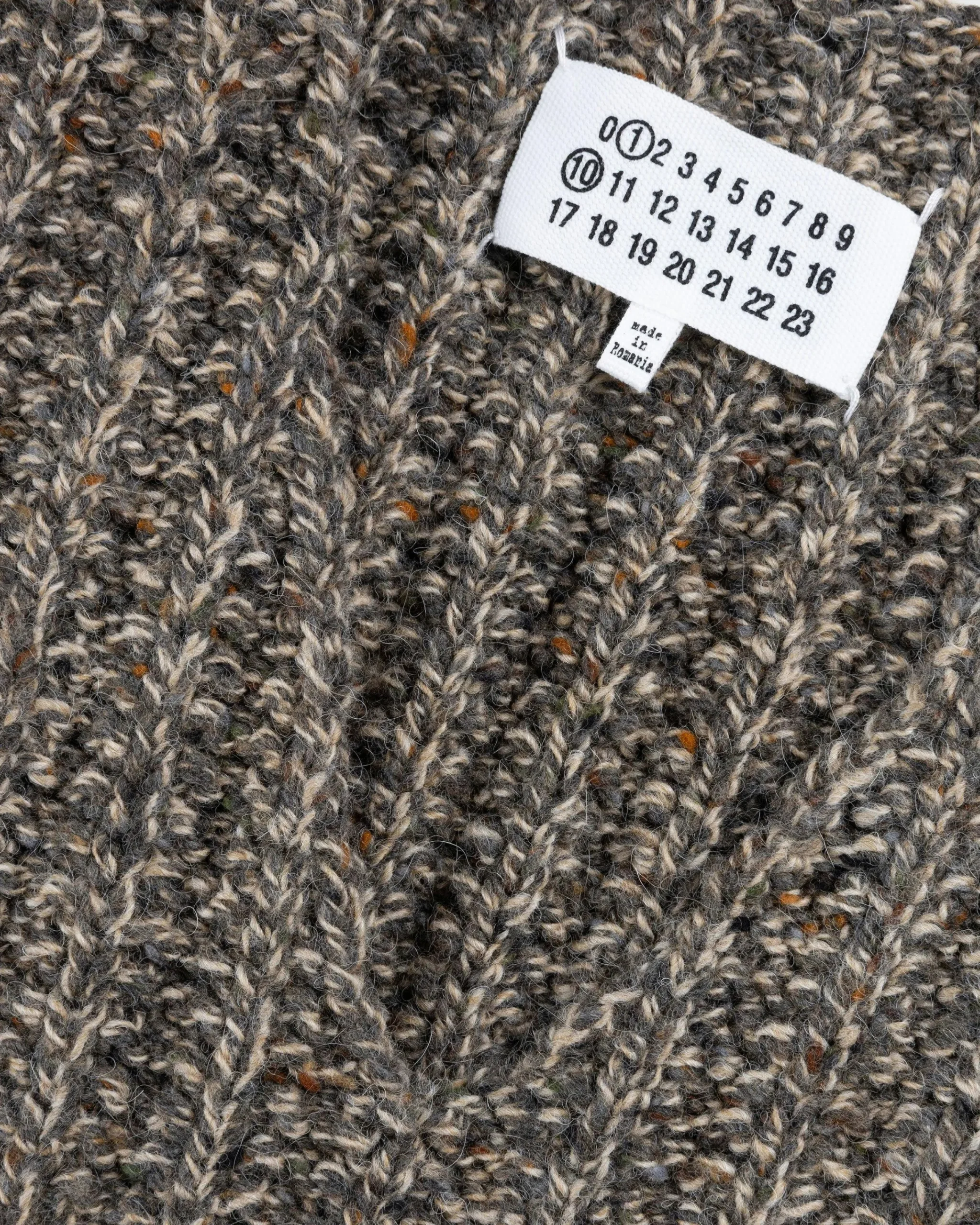 Maison Margiela Wool Gilet Medium Brown- Knitwear