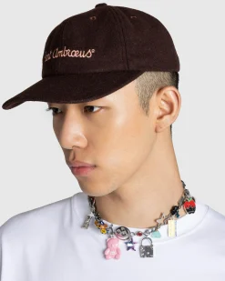 Sant Ambroeus Wool Logo Cap Dark Brown- Hats