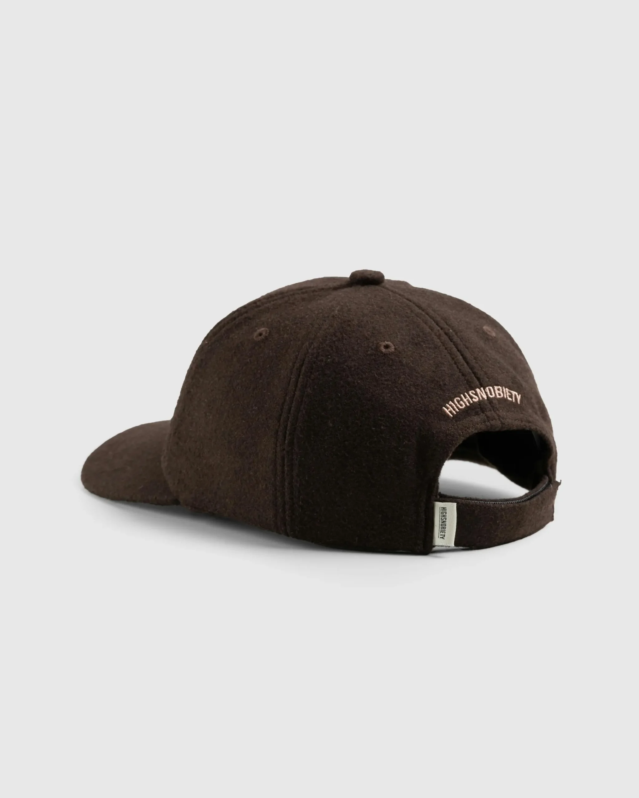 Sant Ambroeus Wool Logo Cap Dark Brown- Hats