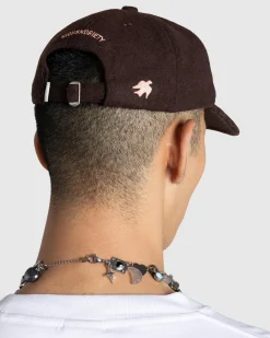 Sant Ambroeus Wool Logo Cap Dark Brown- Hats