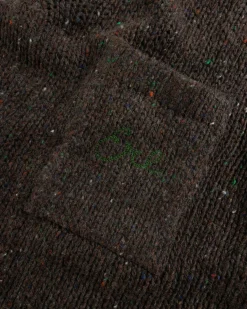 ERL Wool Polo Sweater Knit Dark Brown- Tops