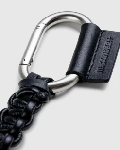 Jil Sander Woven Leather Keychain- Keychains