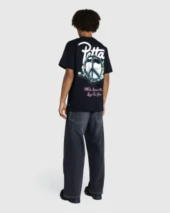 Patta Xerox Peace T-Shirt Black- Tops