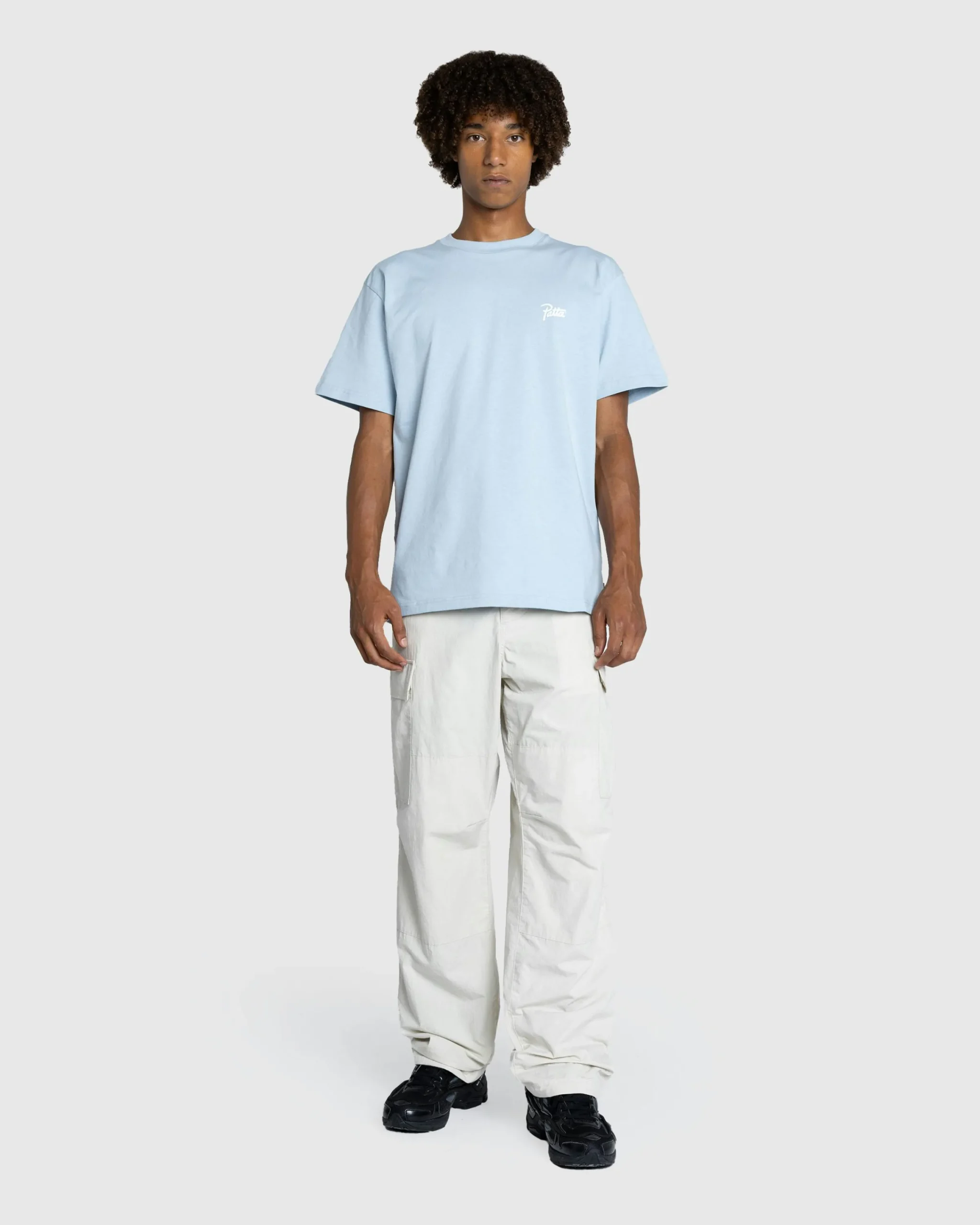 Patta Xerox Peace T-Shirt Dusty Blue- Tops