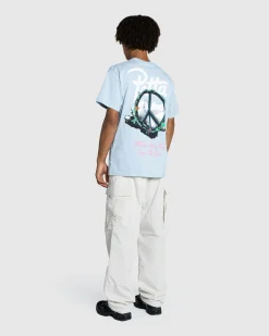 Patta Xerox Peace T-Shirt Dusty Blue- Tops