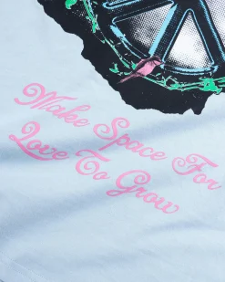 Patta Xerox Peace T-Shirt Dusty Blue- Tops