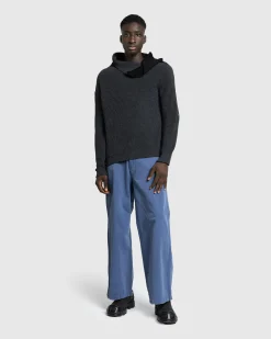 Y/Project Zip Insert High Neck Pullover Dark Grey- Knitwear