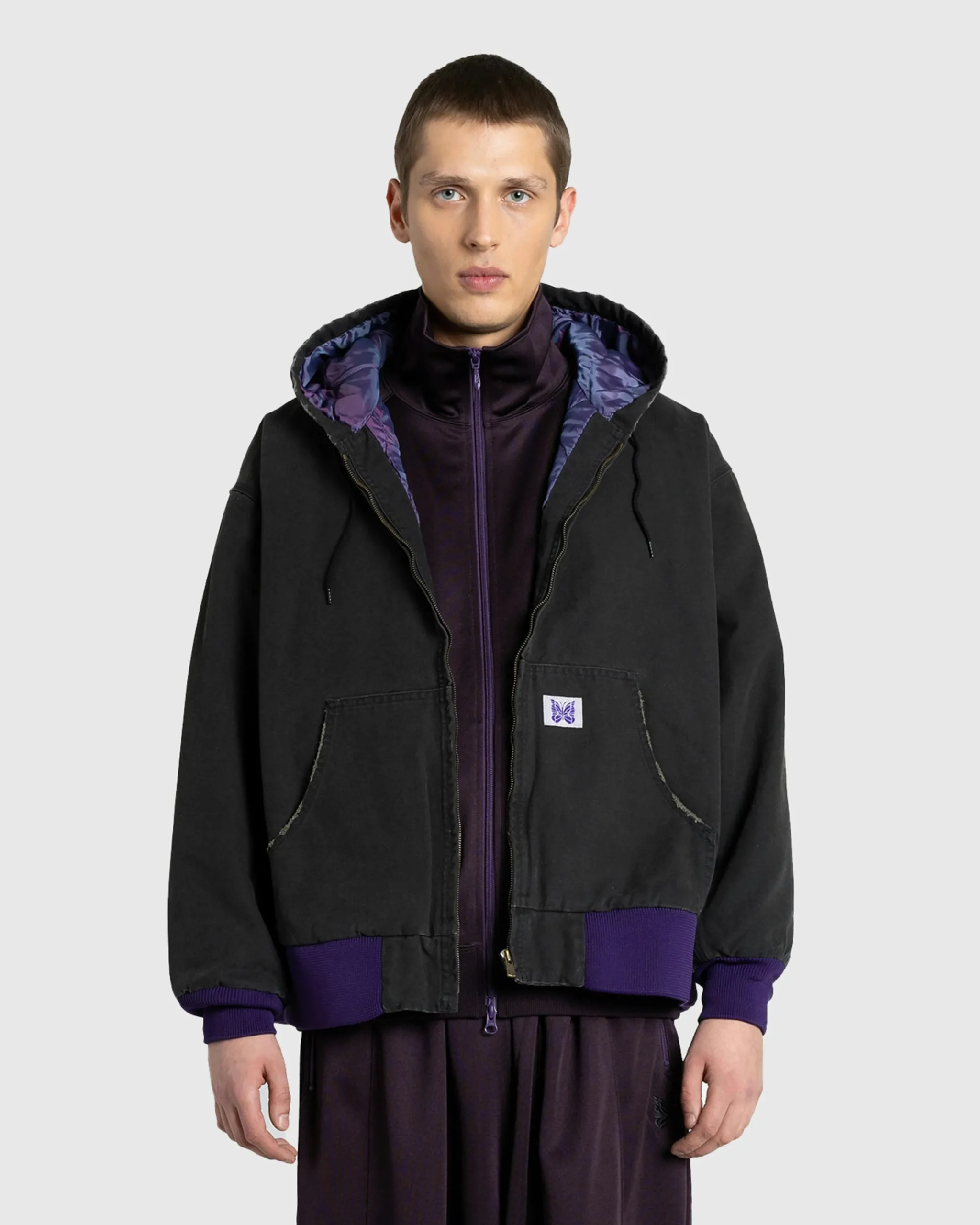 Needles Zipped Work Hoodie 11oz Cotton Oxford- Sweats