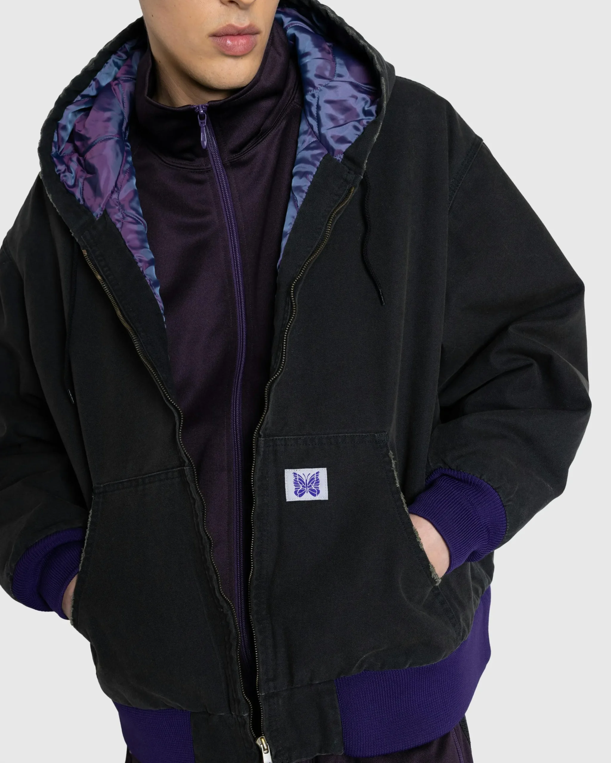 Needles Zipped Work Hoodie 11oz Cotton Oxford- Sweats